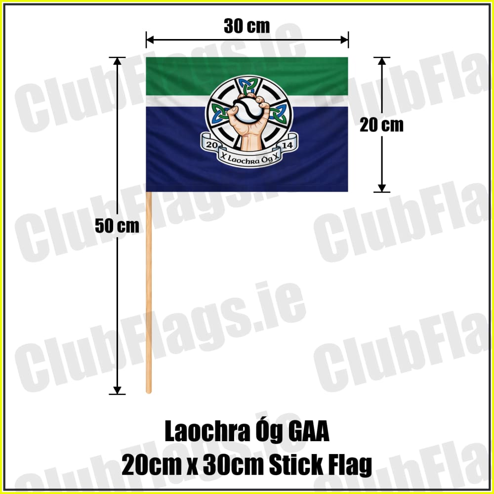 Laochra Óg GAA 20cm x 30cm Stick Flag - ClubFlags.ie