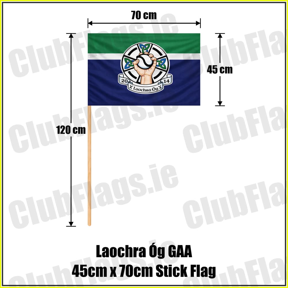 Laochra Óg GAA 45cm x 70cm Stick Flag - ClubFlags.ie