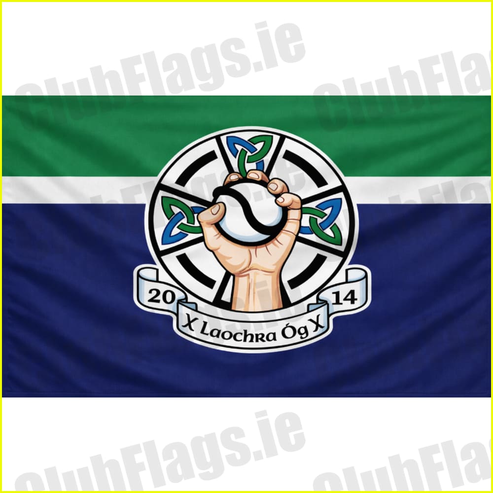 Laochra Óg GAA club flag artwork - ClubFlags.ie