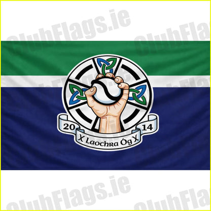 Laochra Óg GAA club flag artwork - ClubFlags.ie