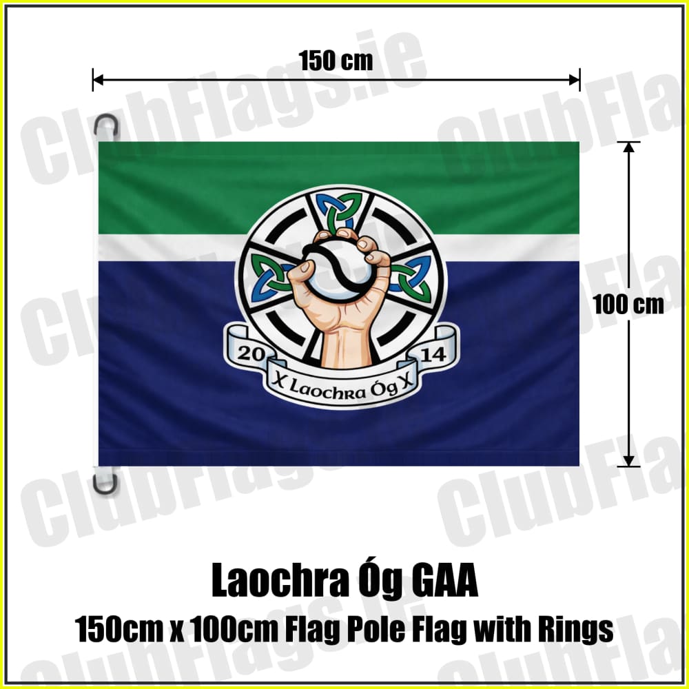 Laochra Óg GAA 150cm x 100cm Flag Pole Flag with Rings - ClubFlags.ie