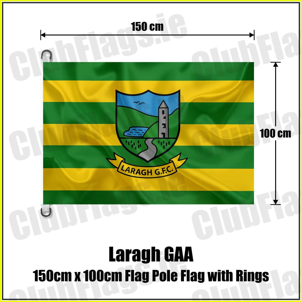 Laragh GAA 150cm x 100cm Flag Pole Flag with Rings - ClubFlags.ie