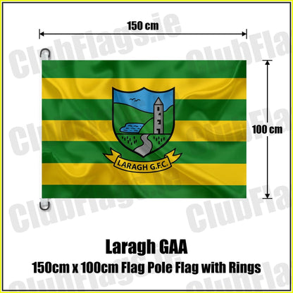 Laragh GAA 150cm x 100cm Flag Pole Flag with Rings - ClubFlags.ie