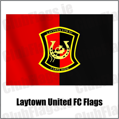 Laytown United FC Flags with the club crest and colours, Meath Football - ClubFlags.ie