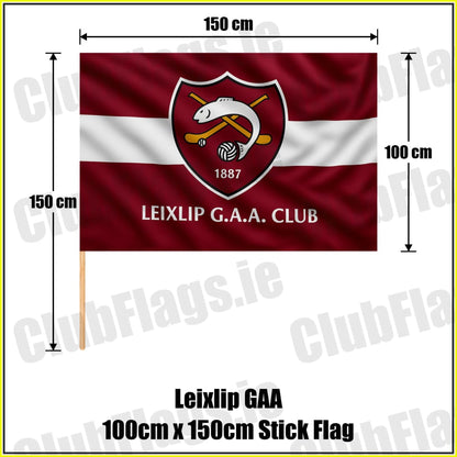 Leixlip GAA 100cm x 150cm Stick Flag - ClubFlags.ie
