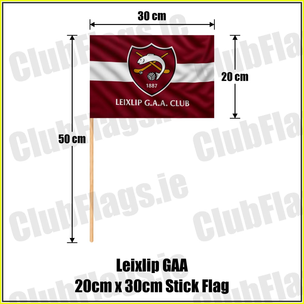 Leixlip GAA 20cm x 30cm Stick Flag - ClubFlags.ie