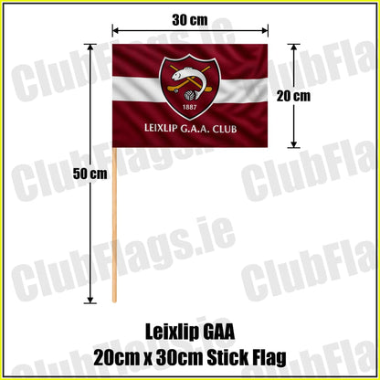 Leixlip GAA 20cm x 30cm Stick Flag - ClubFlags.ie