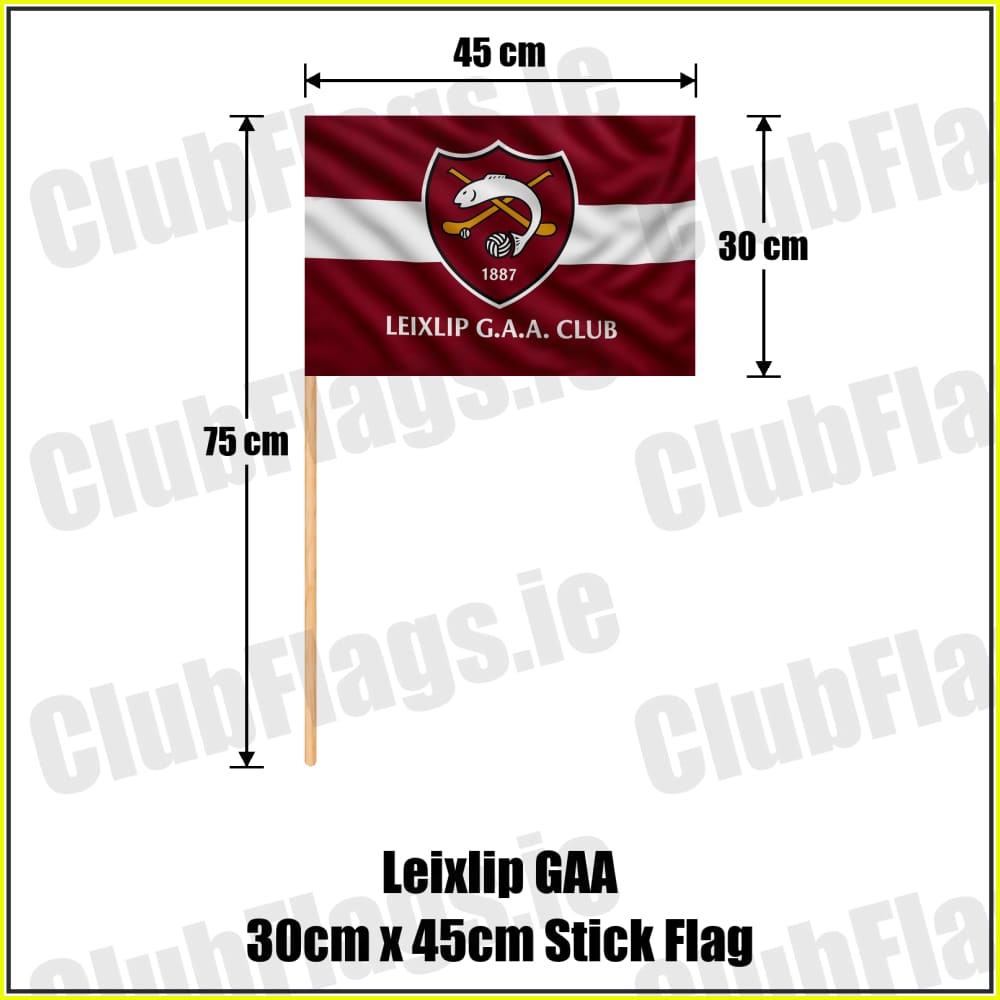 Leixlip GAA 30cm x 45cm Stick Flag - ClubFlags.ie