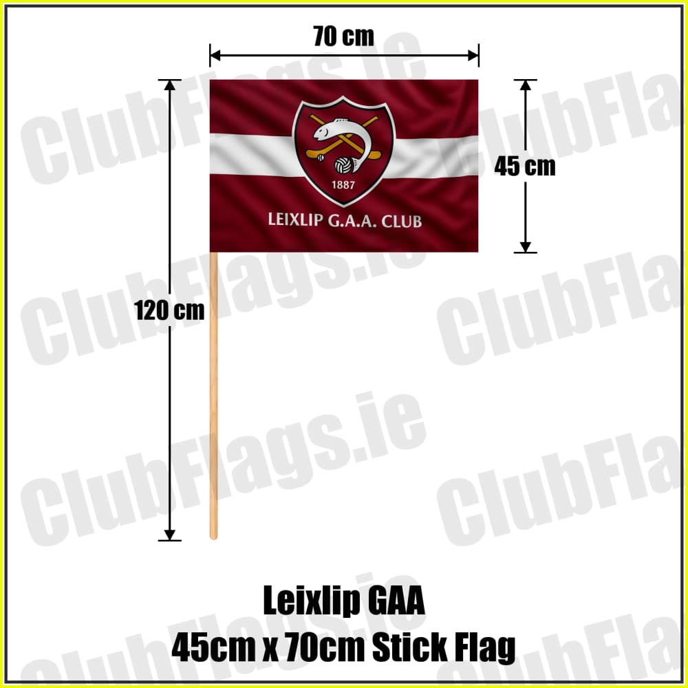 Leixlip GAA 45cm x 70cm Stick Flag - ClubFlags.ie