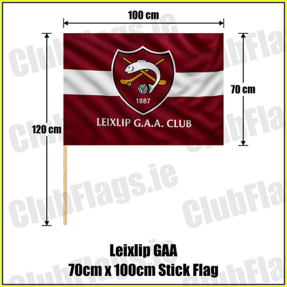 Leixlip GAA 70cm x 100cm Stick Flag - ClubFlags.ie
