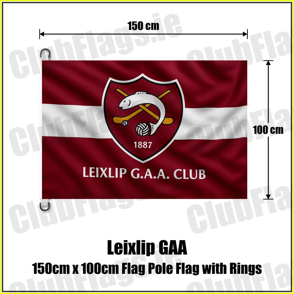 Leixlip GAA 150cm x 100cm Flag Pole Flag with Rings - ClubFlags.ie