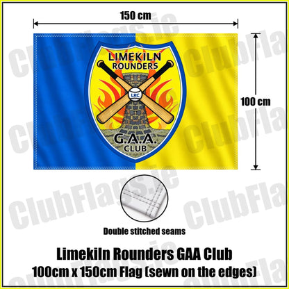 Limekiln Rounders GAA Club 100cm x 150cm Flag (sewn on the edges) - ClubFlags.ie