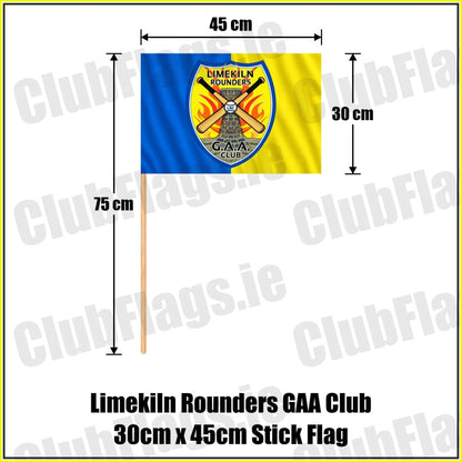 Limekiln Rounders GAA Club 30cm x 45cm Stick Flag - ClubFlags.ie