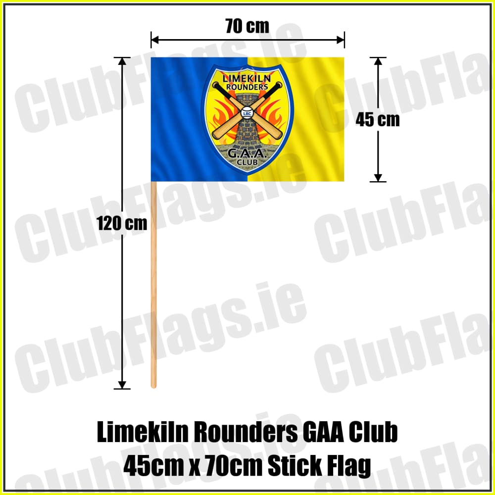 Limekiln Rounders GAA Club 45cm x 70cm Stick Flag - ClubFlags.ie