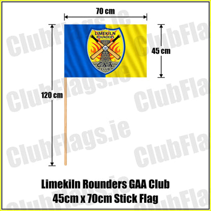 Limekiln Rounders GAA Club 45cm x 70cm Stick Flag - ClubFlags.ie