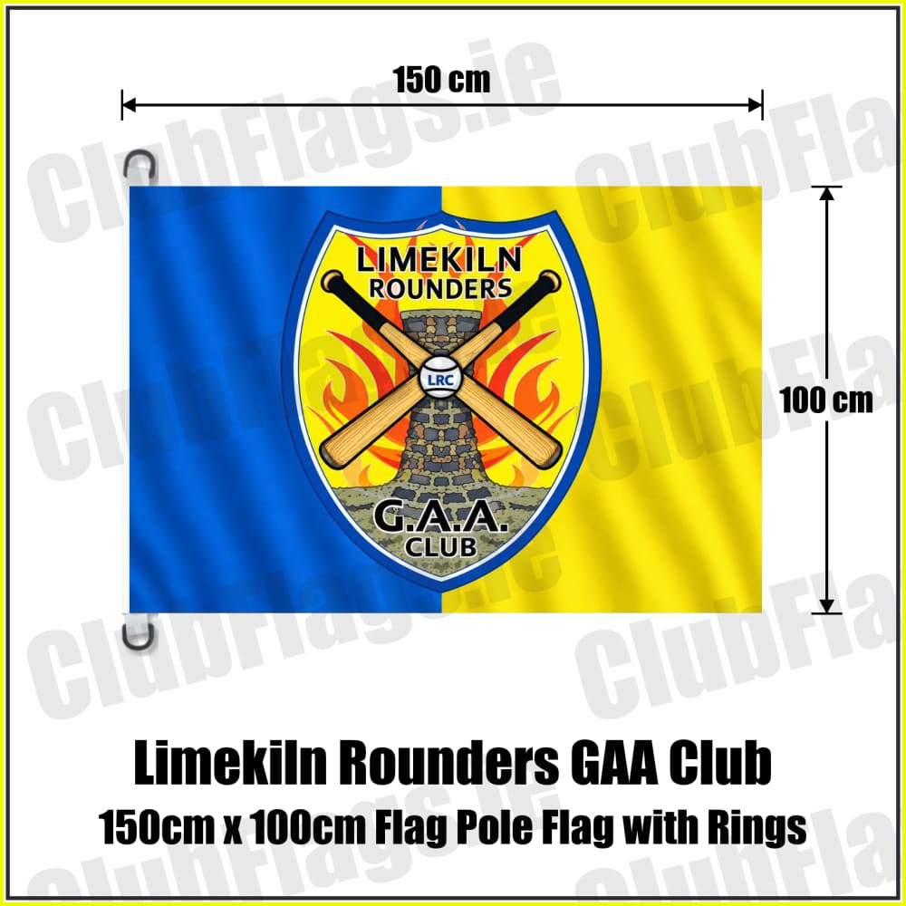 Limekiln Rounders GAA Club 150cm x 100cm Flag Pole Flag with Rings - ClubFlags.ie