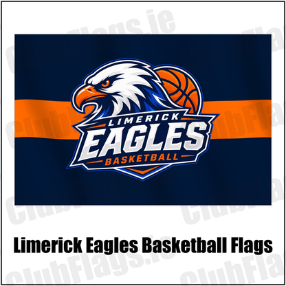 Limerick Eagles Basketball Flags with the verified club crest and colours, Limerick Basketball - ClubFlags.ie