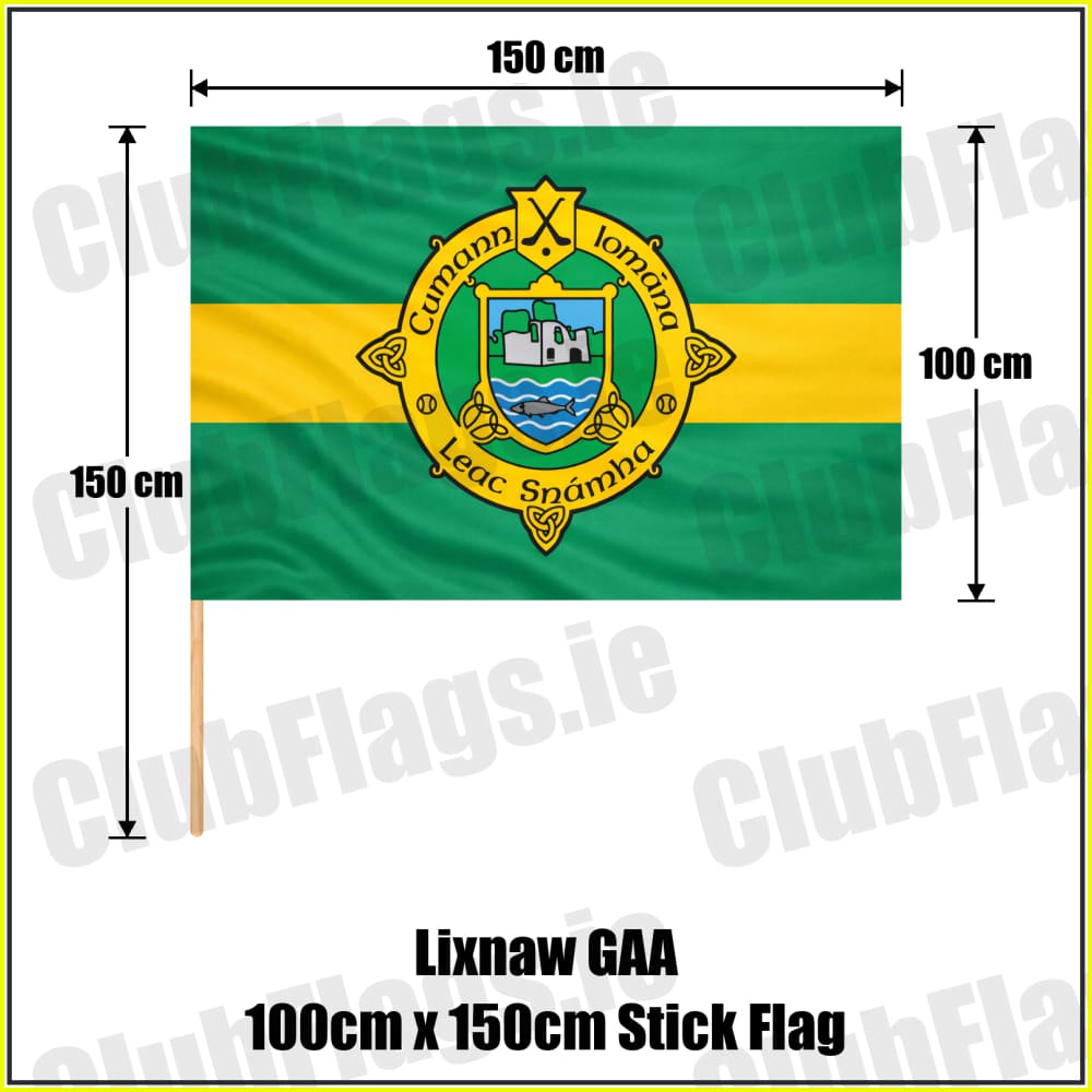 Lixnaw GAA 100cm x 150cm Stick Flag - ClubFlags.ie