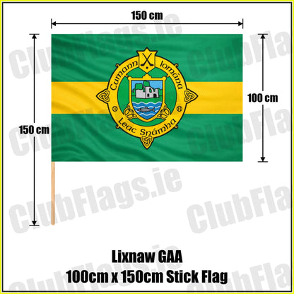 Lixnaw GAA 100cm x 150cm Stick Flag - ClubFlags.ie