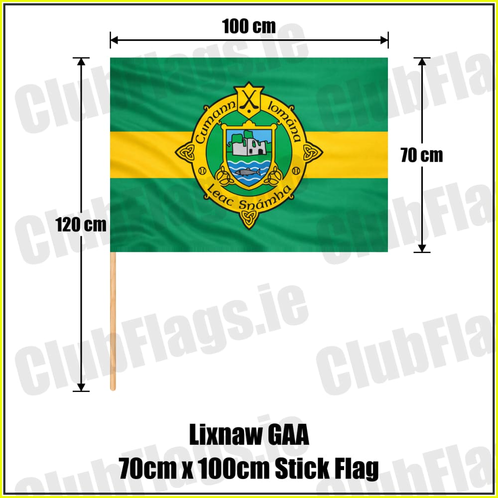Lixnaw GAA 70cm x 100cm Stick Flag - ClubFlags.ie