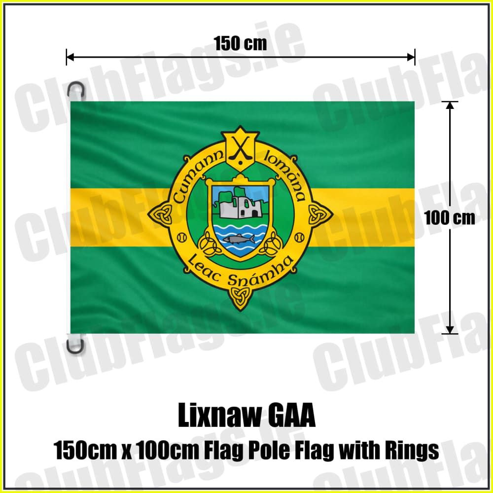 Lixnaw GAA 150cm x 100cm Flag Pole Flag with Rings - ClubFlags.ie