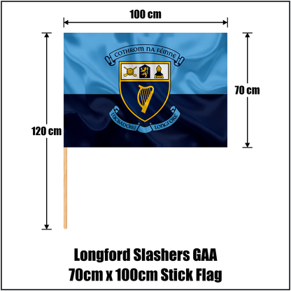 Longford Slashers GAA 70cm x 100cm Stick Flag - ClubFlags.ie