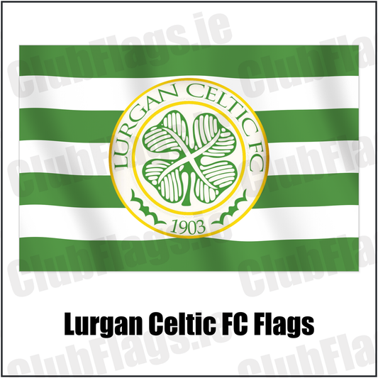 Lurgan Celtic FC Flags with the club crest and colours, Armagh Football - ClubFlags.ie