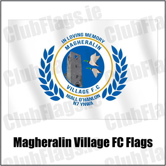 Magheralin Village FC Flags with the club crest and colours, Down Football - ClubFlags.ie