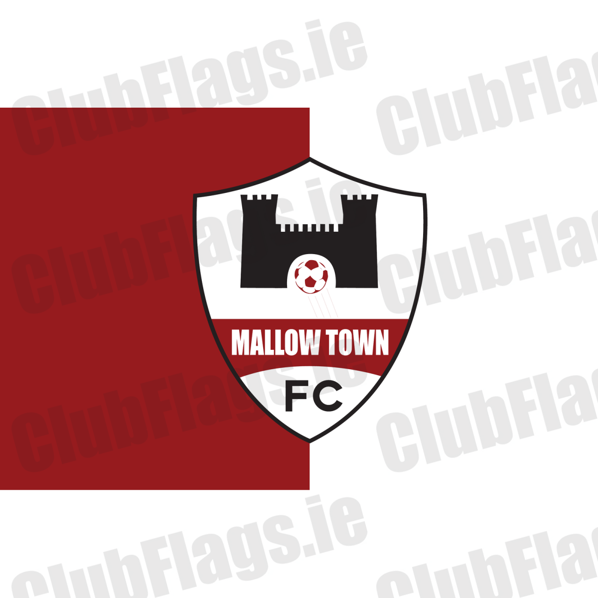 Mallow Town FC club flag artwork - ClubFlags.ie