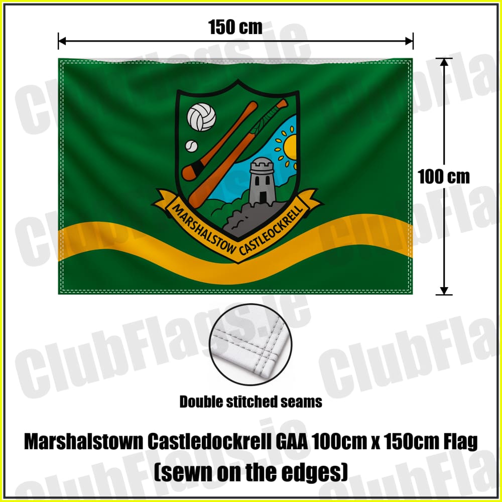 Marshalstown Castledockrell GAA 100cm x 150cm Flag (sewn on the edges) - ClubFlags.ie
