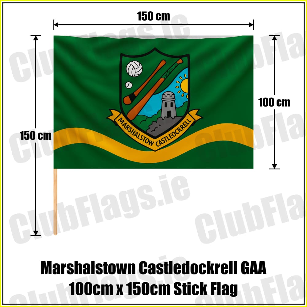 Marshalstown Castledockrell GAA 100cm x 150cm Stick Flag - ClubFlags.ie