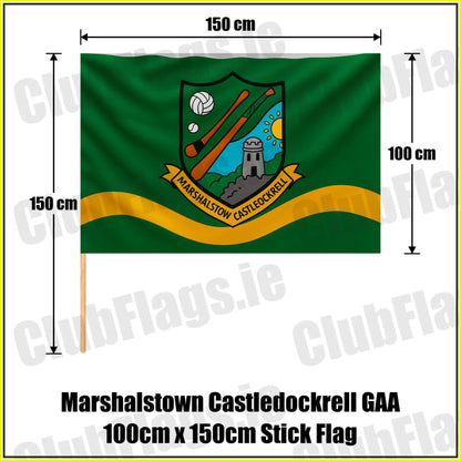 Marshalstown Castledockrell GAA 100cm x 150cm Stick Flag - ClubFlags.ie