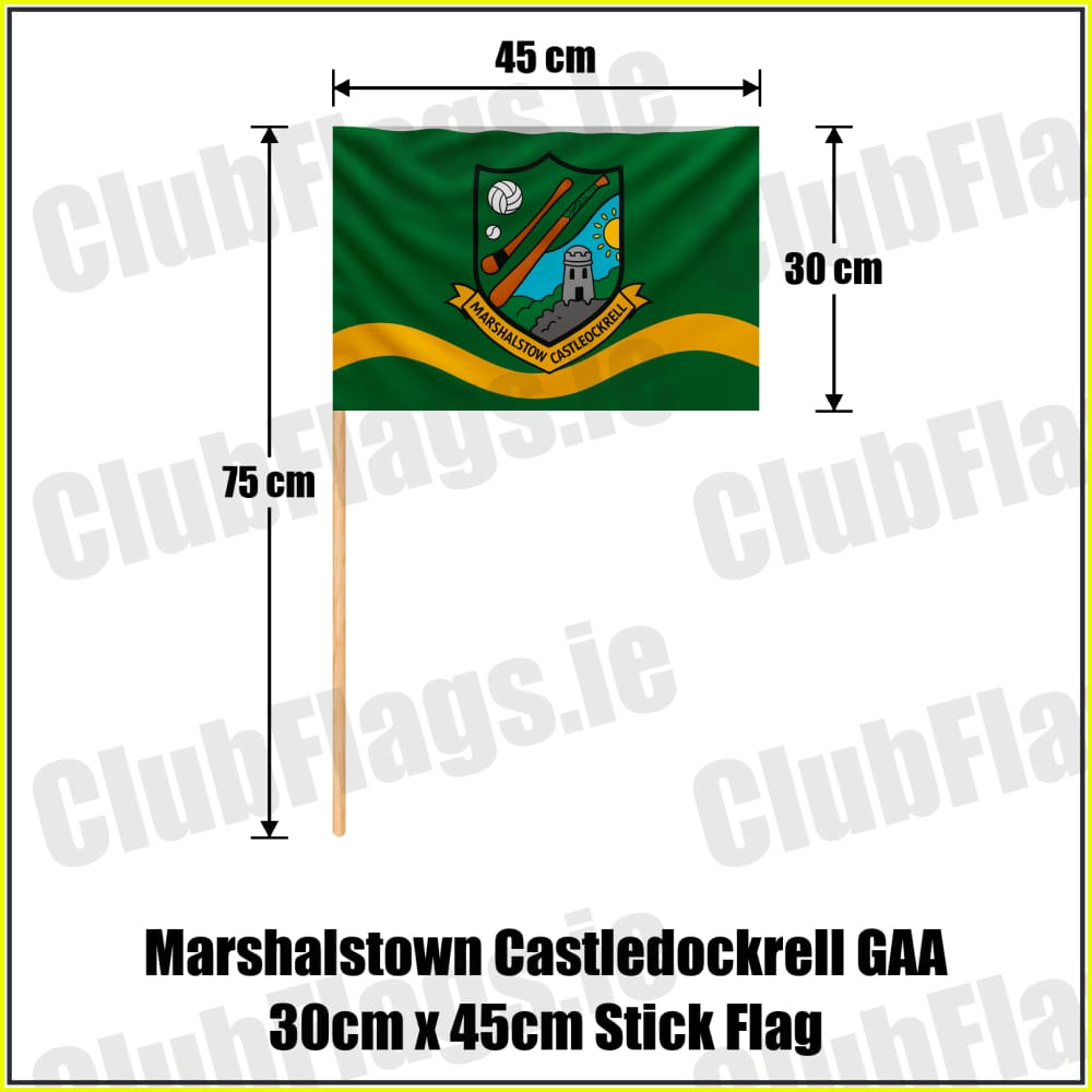 Marshalstown Castledockrell GAA 30cm x 45cm Stick Flag - ClubFlags.ie