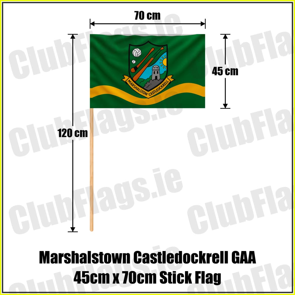Marshalstown Castledockrell GAA 45cm x 70cm Stick Flag - ClubFlags.ie
