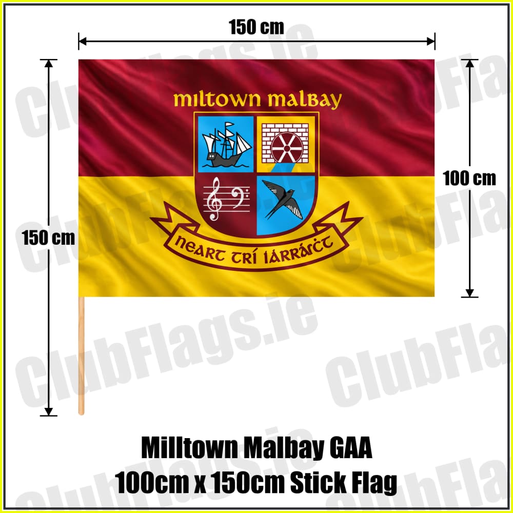 Milltown Malbay GAA 100cm x 150cm Stick Flag - ClubFlags.ie