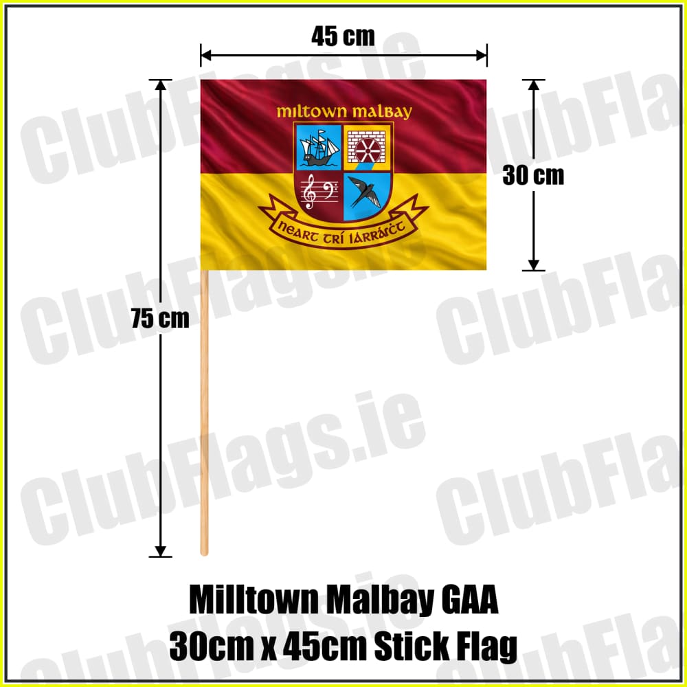 Milltown Malbay GAA 30cm x 45cm Stick Flag - ClubFlags.ie