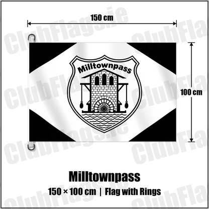 Milltownpass 150cm x 100cm Flag Pole Flag with Rings with the club crest and colours, Westmeath GAA - ClubFlags.ie