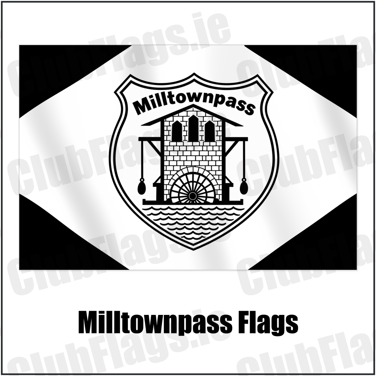 Milltownpass Flags with the club crest and colours, Westmeath GAA - ClubFlags.ie