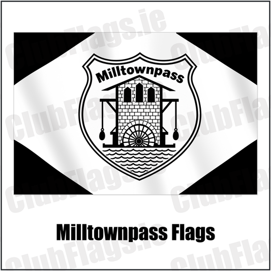 Milltownpass Flags with the club crest and colours, Westmeath GAA - ClubFlags.ie