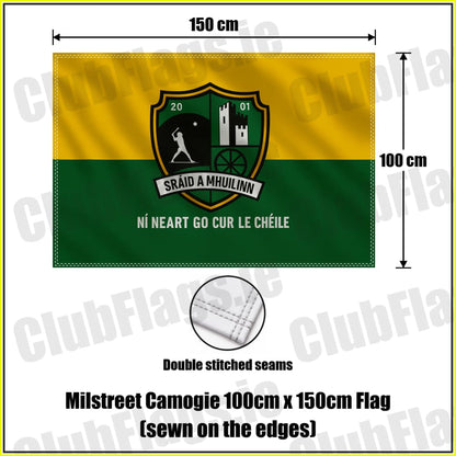 Milstreet Camogie 100cm x 150cm Flag (sewn on the edges) - ClubFlags.ie