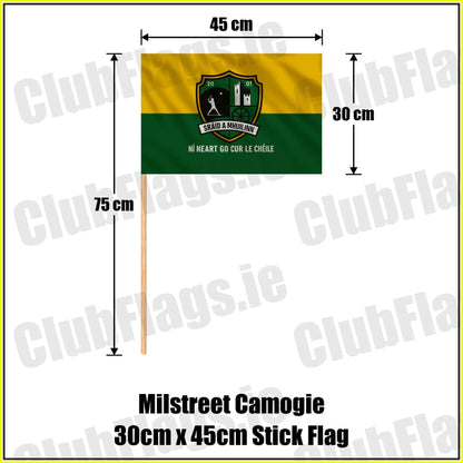 Milstreet Camogie 30cm x 45cm Stick Flag - ClubFlags.ie