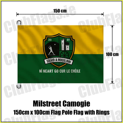 Milstreet Camogie 150cm x 100cm Flag Pole Flag with Rings - ClubFlags.ie