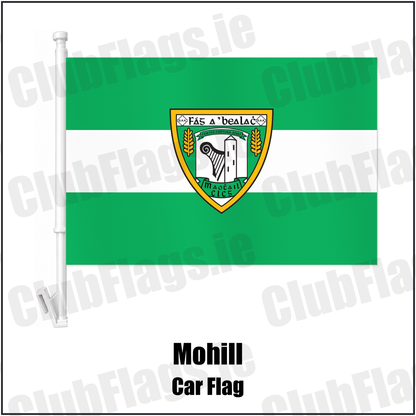Mohill Car Flag with the club crest and colours, Leitrim GAA - ClubFlags.ie