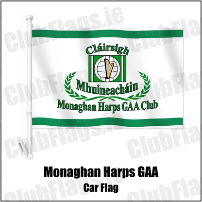 Monaghan Harps GAA Car Flag with the club crest and colours, Monaghan GAA - ClubFlags.ie