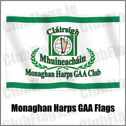 Monaghan Harps GAA Flags with the club crest and colours, Monaghan GAA - ClubFlags.ie