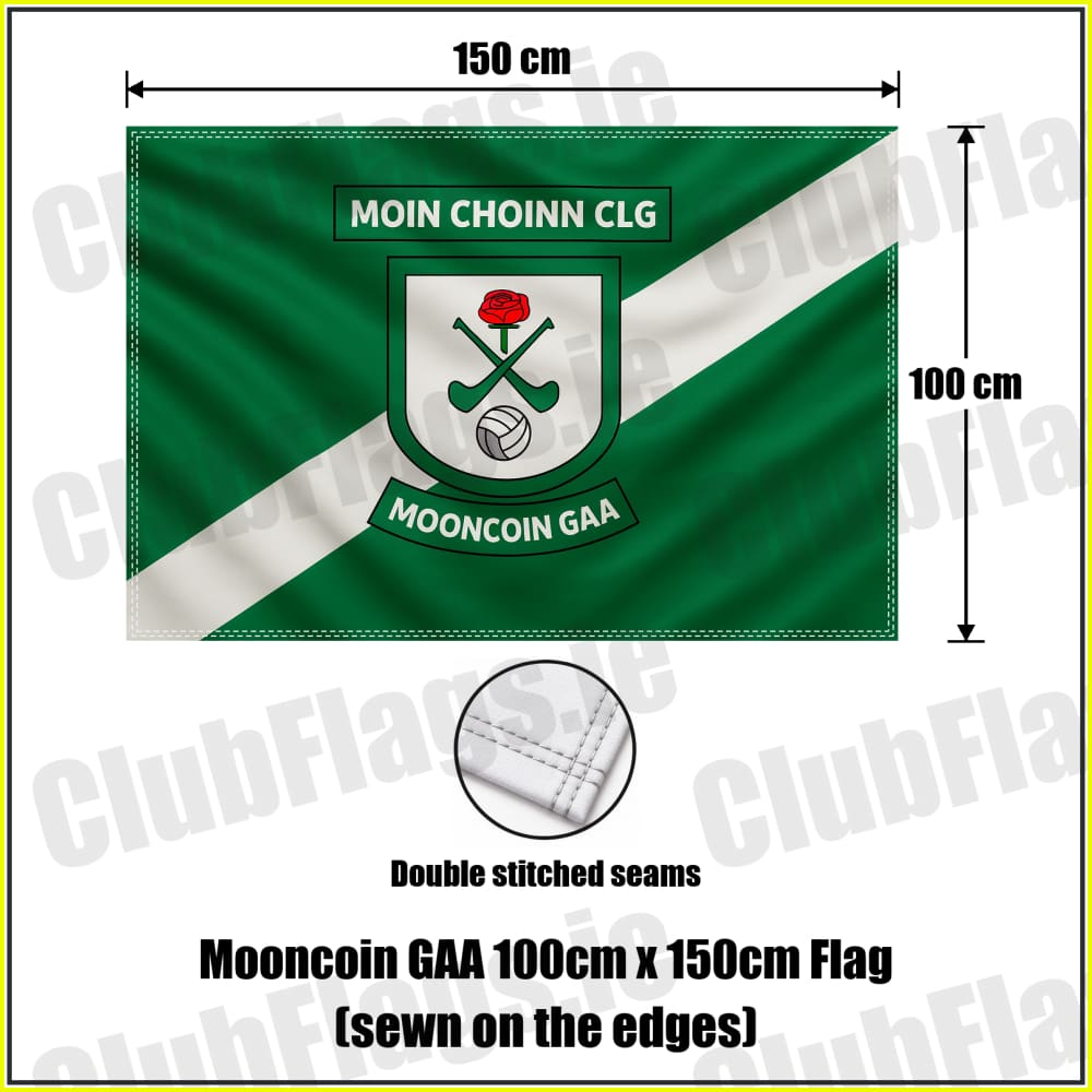 Mooncoin GAA 100cm x 150cm Flag (sewn on the edges) - ClubFlags.ie