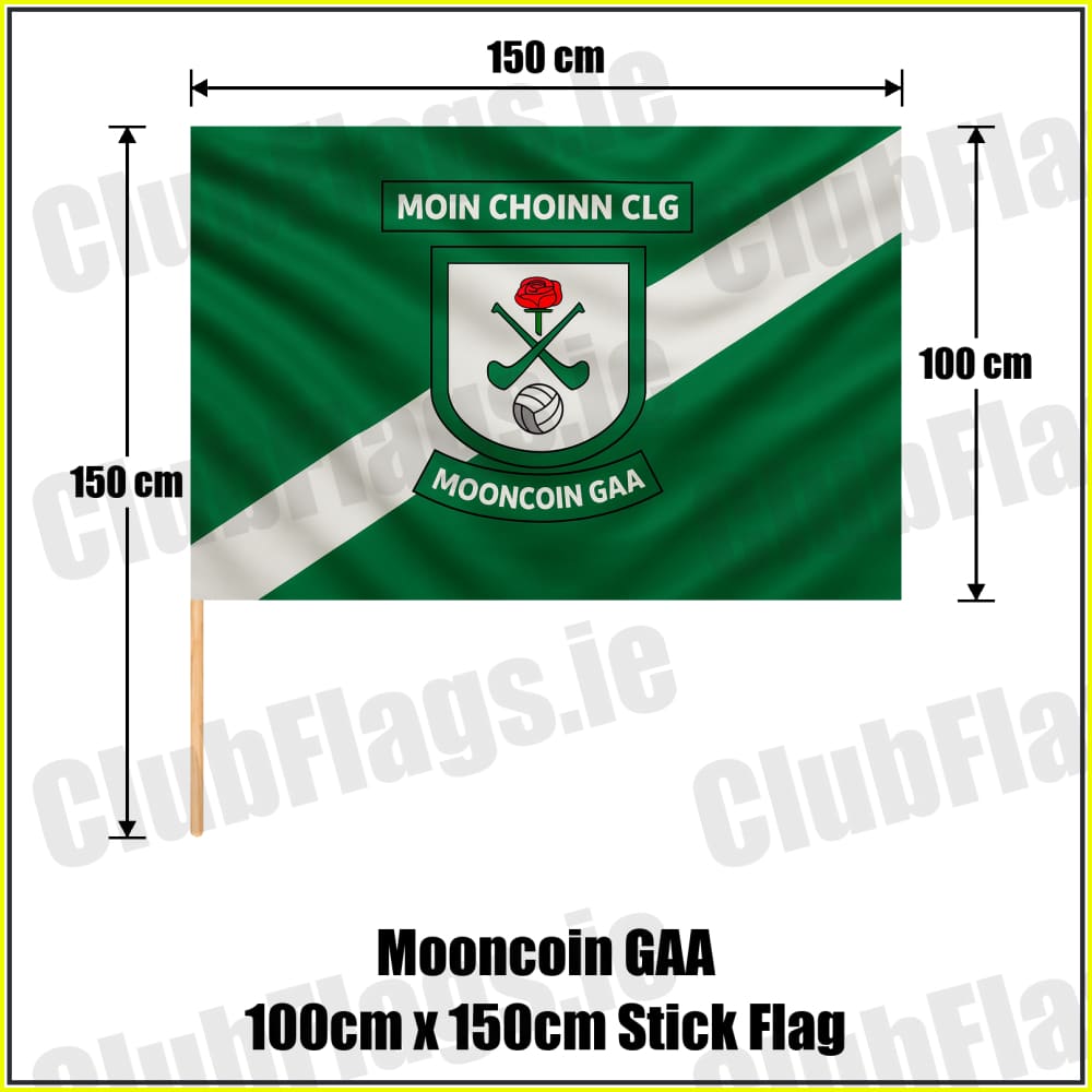 Mooncoin GAA 100cm x 150cm Stick Flag - ClubFlags.ie