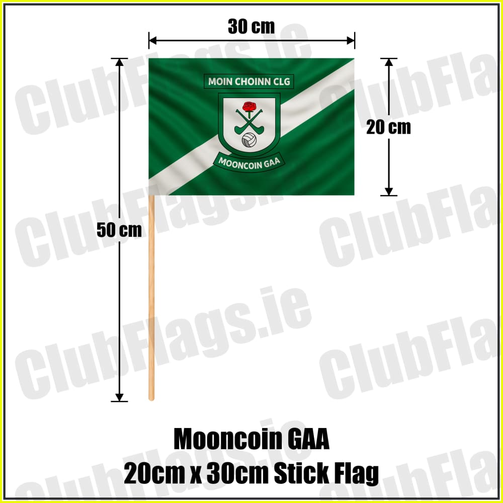 Mooncoin GAA 20cm x 30cm Stick Flag - ClubFlags.ie