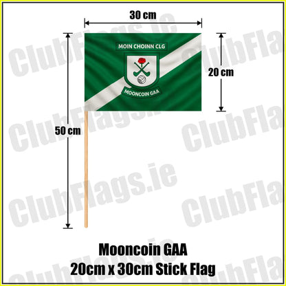 Mooncoin GAA 20cm x 30cm Stick Flag - ClubFlags.ie