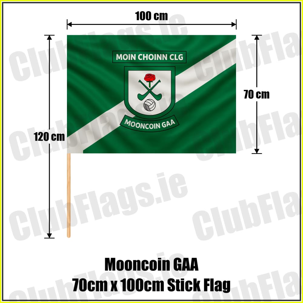 Mooncoin GAA 70cm x 100cm Stick Flag - ClubFlags.ie